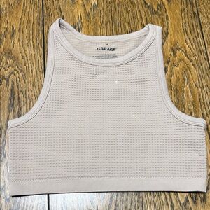 Garage Women's Beige Textured Crop Top